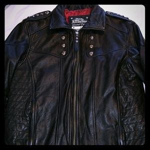 Men's Affliction leather jacket